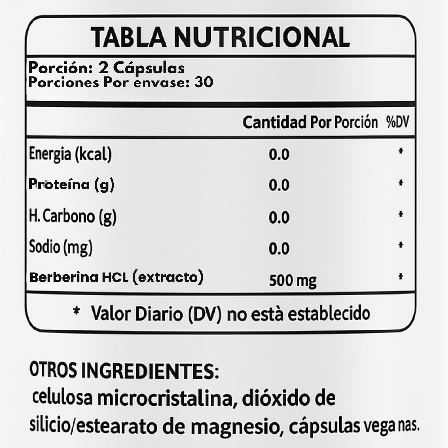 Berberina 500mg - Control Glucosa