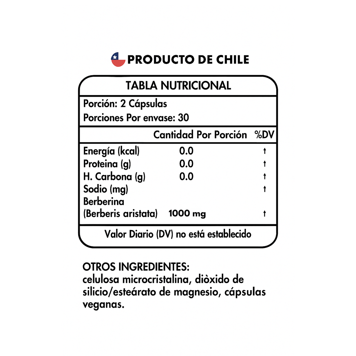 Berberina 500mg - Control Glucosa