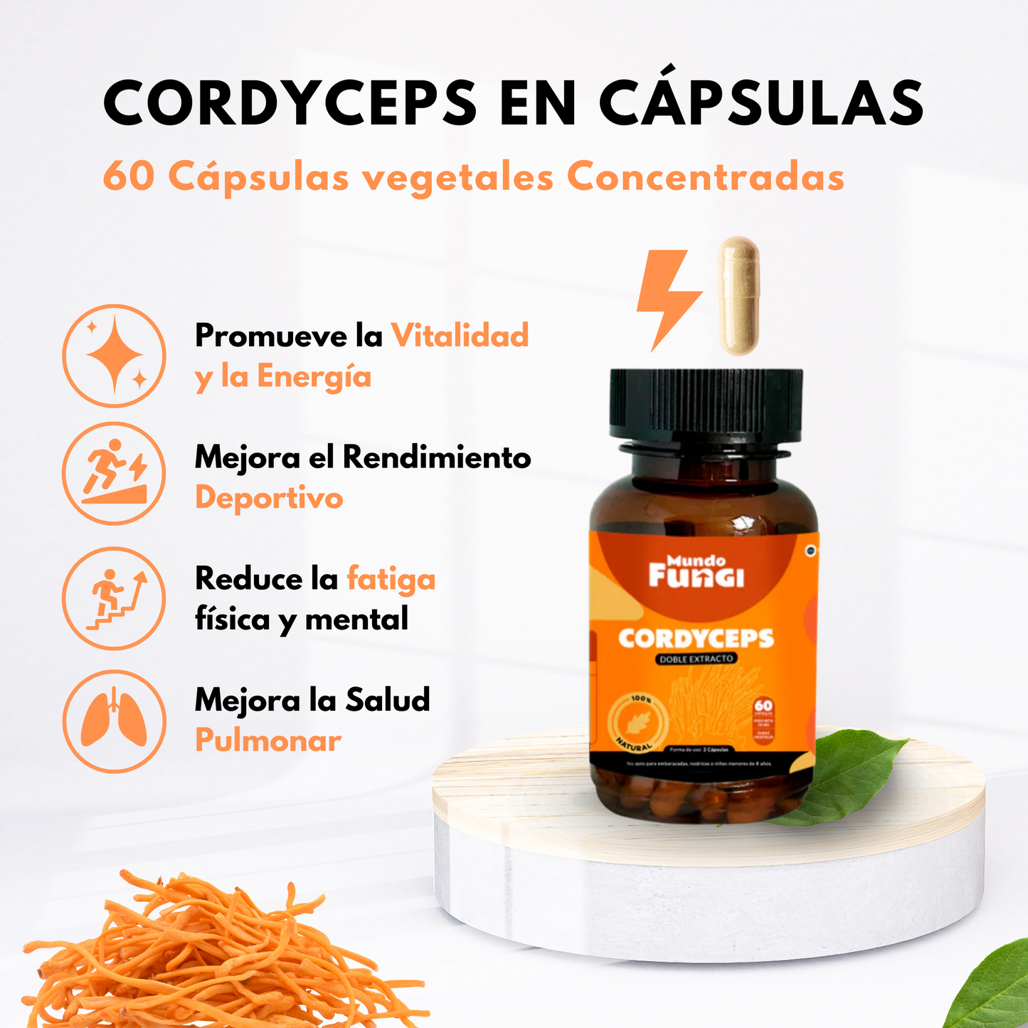 Cordyceps 500mg - Vitalidad