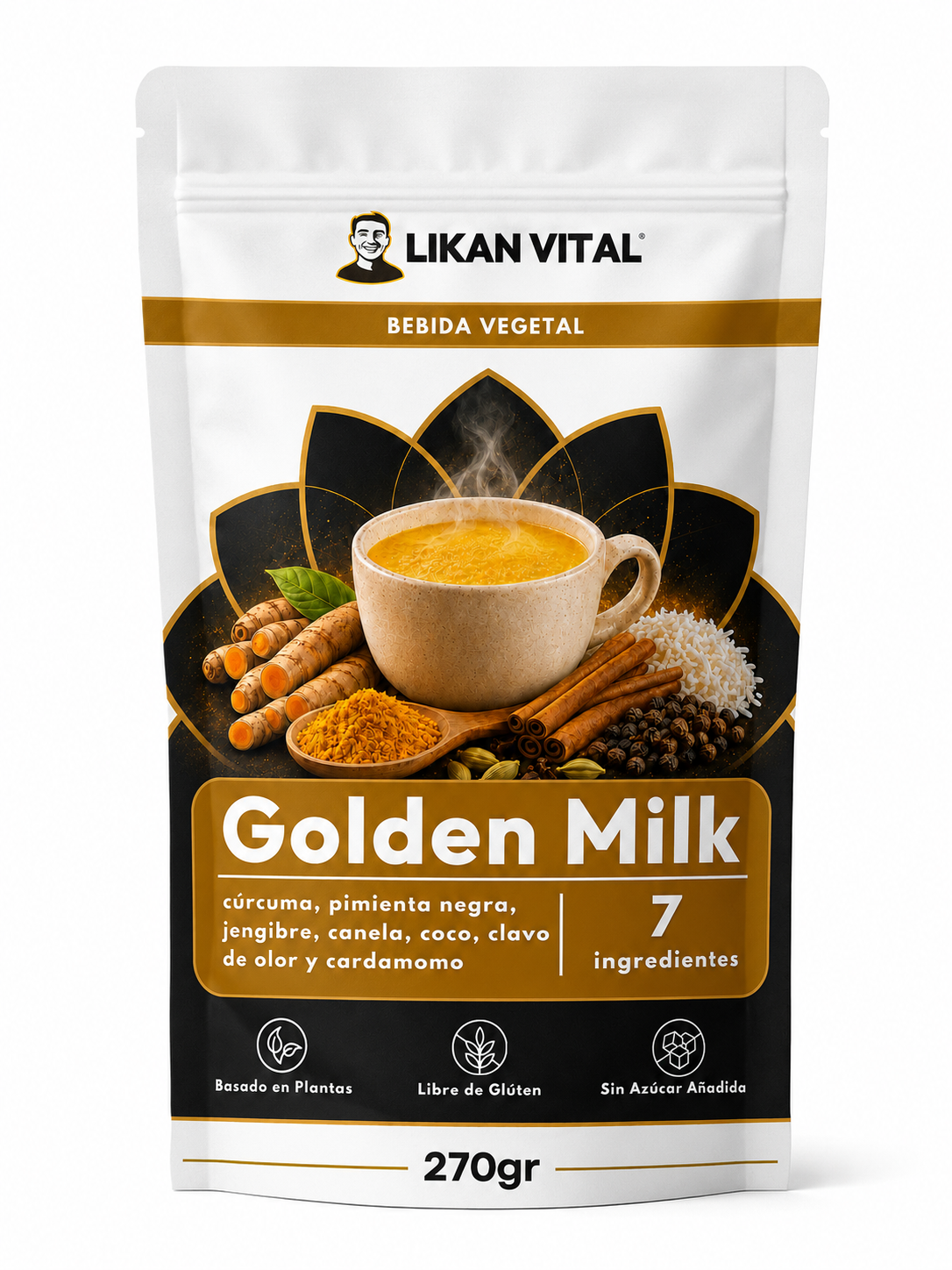 Golden Milk 270gr en Polvo