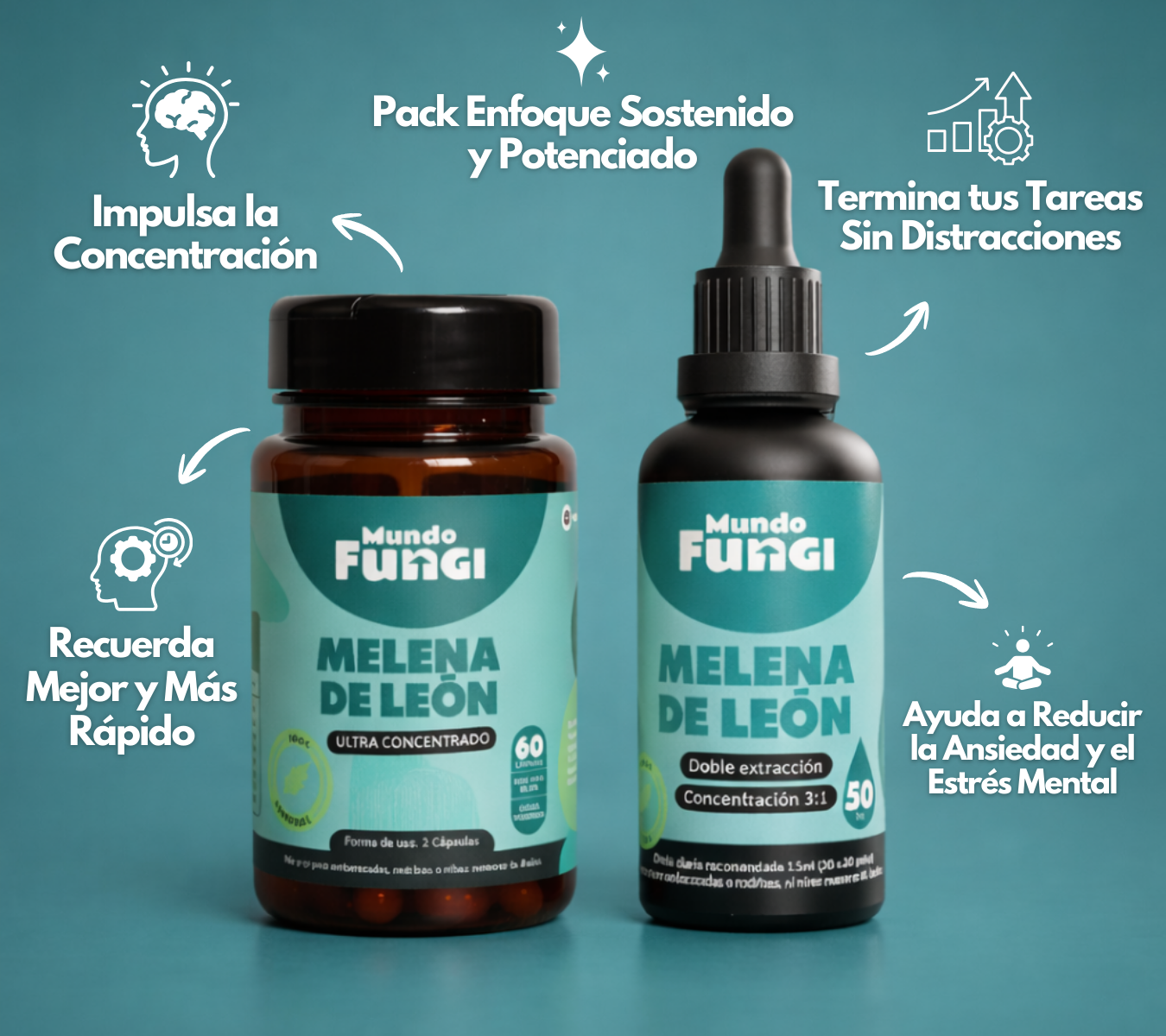 Pack Melena de León - Cápsulas y Gotas