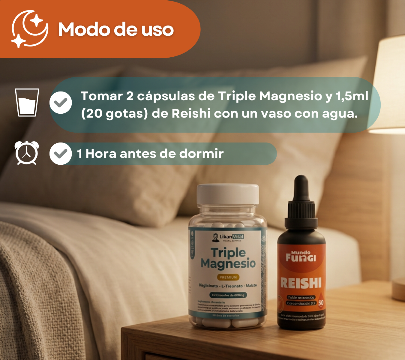 Pack Triple Magnesio + Reishi en Gotas 50ml