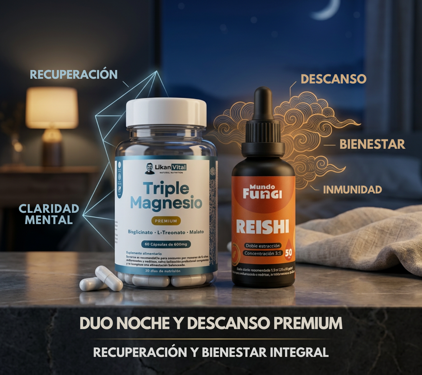 Pack Triple Magnesio + Reishi en Gotas 50ml