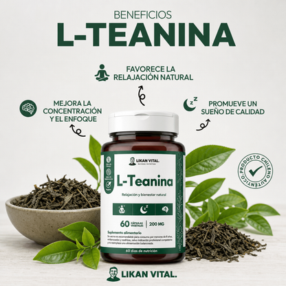 L-Teanina 200mg 60 Cápsulas