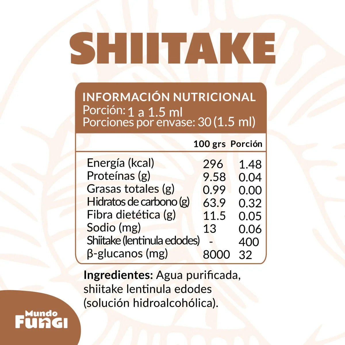 Shiitake Extracto en Gotas 50ml